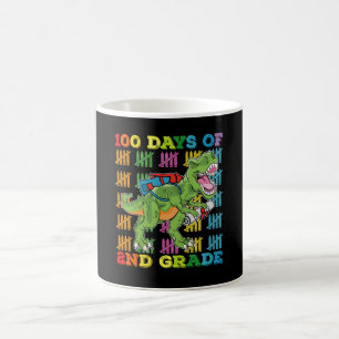 100 Tage 2. Klasse T-Rex-Dinosaurier-Schule Kaffeetasse