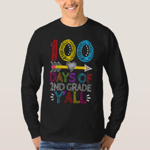 100 Tage 2. Klasse Y'all Herzlehrer Student T-Shirt