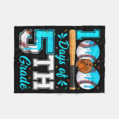 100 Tage 5. Klasse Baseball 100. Schultag Fleecedecke (Vorderseite (Horizontal))