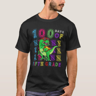 100 Tage 5. Klasse Dino 100. Tag Jungs Mädchen T-Shirt