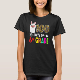 100 Tage 6. Klasse Lama Kinder 100. Scho Tag T-Shirt