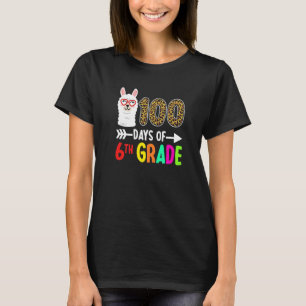 100 Tage 6. Klasse Lama Kinder 100. Scho Tag T-Shirt