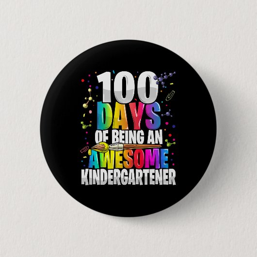 100 Tage als phantastischer Kindergärtner 100. Button (Vorderseite)