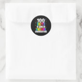 100 Tage als phantastischer Kindergärtner 100. Runder Aufkleber (Tasche)