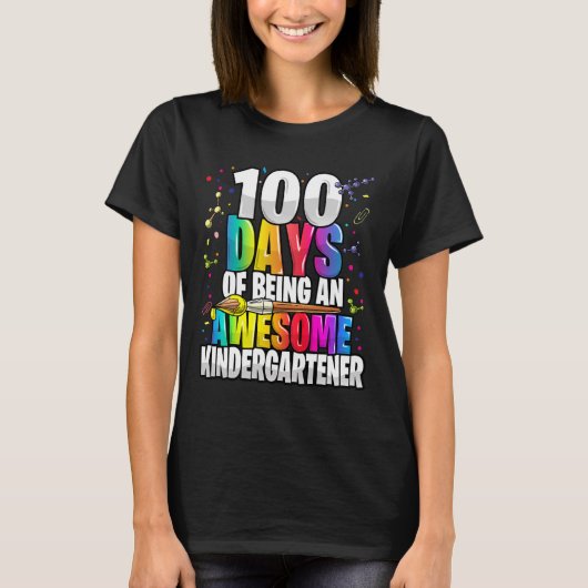 100 Tage als phantastischer Kindergärtner 100. T-Shirt (Vorderseite)