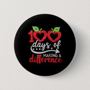 100 Tage Apple Heart Lehrer macht einen Unterschie Button