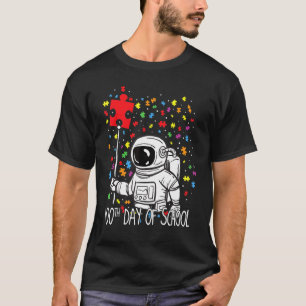 100 Tage Astronaut Ballon Autismusbewusstsein Schu T-Shirt