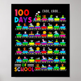 100 Tage Ausbildung mit Tieren Kinder 100 Tage Sch Poster