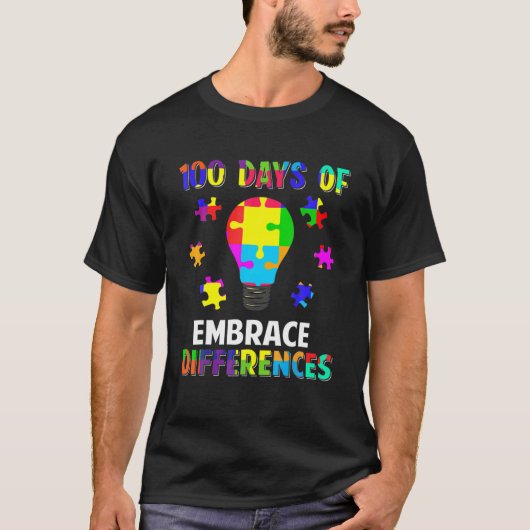 100 Tage Autismus Bewusstsein T-Shirt (Vorderseite)