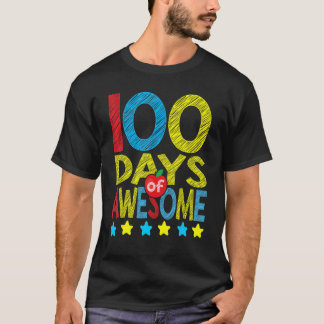 100 Tage Awesome 100. Tag der Schule Lehrer Ki T-Shirt