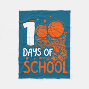 100-Tage-Bälle 100-Tage-Schul-Basketball-Witz Fleecedecke
