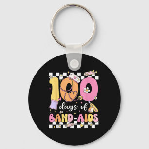 100 Tage Band Aids School Krankenschwester 100. Ta Schlüsselanhänger