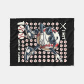 100 Tage Baseball Bat 100. Fleecedecke (Vorderseite (Horizontal))