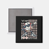 100 Tage Baseball Bat 100. Magnet (Vorderseite/Rückseite)