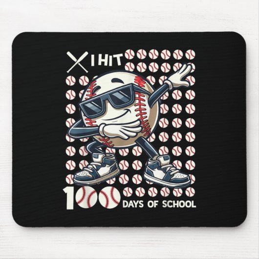 100 Tage Baseball Bat 100. Mousepad (Vorne)