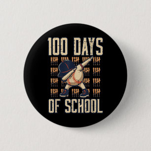 100 Tage Baseball Dab 100 Tage Jungen Button