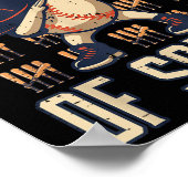 100 Tage Baseball Dab 100 Tage Jungen Poster (Ecke)