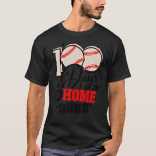 100 Tage Baseball-Lehrer Home Runs 100. Tag o T-Shirt