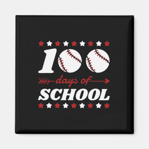 100 Tage Baseball Liebhaber der Schule Magnet