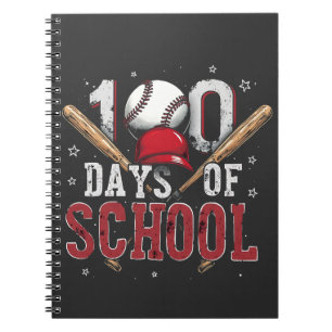 100 Tage Baseball Sport Liebhaber der Schule Notizblock