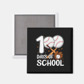 100 Tage Baseballlehrer an der Schule Magnet (Vorderseite/Rückseite)