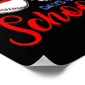 100 Tage Baseballlehrer Kinder 100 Tage Poster (Ecke)