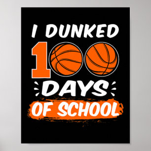 100 Tage Basketball in der Schule Poster