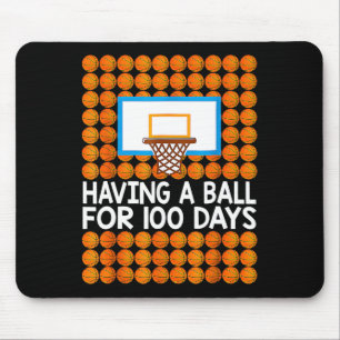 100 Tage Basketball-Schule 100. Tag Balls Geschenk Mousepad
