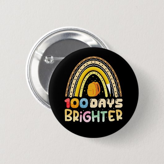 100 Tage Belletag 100. Schullehrer Button (Vorne & Hinten)