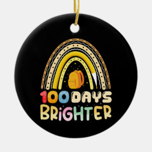 100 Tage Belletag 100. Schullehrer Keramik Ornament