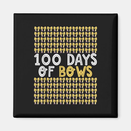 100 Tage Bows Coquette 100. Schulbow Magnet (Vorne)