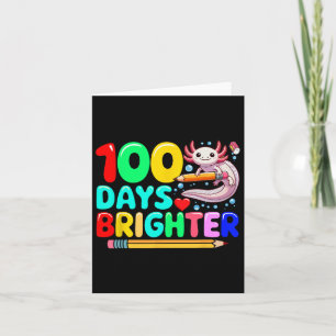 100 Tage Brillenkostüm - farbenfroher Axolot Lehre Karte