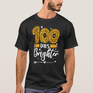 100 Tage Brillenlehrer Funny Leopard 100 Tage T-Shirt