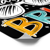 100 Tage Bruh Funny 100. Tag der Schule für Kinder Poster (Ecke)