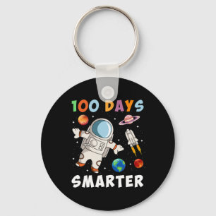 100 Tage cleverer 100. Schulastronauten-Wellness-C Schlüsselanhänger
