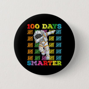 100 Tage cleverer Astronaut 100. Schultag Button
