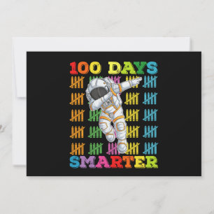 100 Tage cleverer Astronaut 100. Schultag Einladung