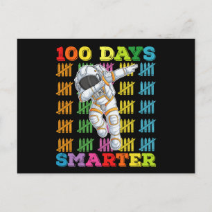 100 Tage cleverer Astronaut 100. Schultag Postkarte