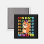 100 Tage cleveres Eichhörnchen 100. Schultag Magnet (Vorderseite/Rückseite)