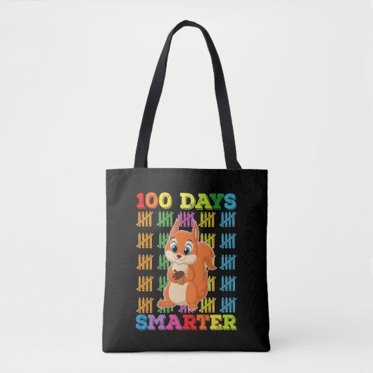 100 Tage cleveres Eichhörnchen 100. Schultag Tasche (Vorderseite)