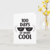 100 Tage Cool 100 Tage Schullehrer Karte (Gelbe Blume)