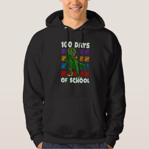 100 Tage Cooles Dino mit Sonnenbrille Idee Hoodie