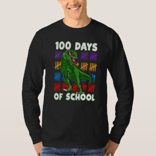 100 Tage Cooles Dino mit Sonnenbrille Idee T-Shirt