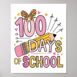 100 Tage Coquette Bow Schule 100 Tage Poster