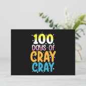 100 Tage Cray Cray 100. Schullehrer Einladung (Stehend Vorderseite)