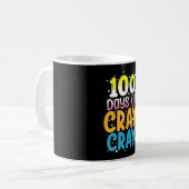 100 Tage Cray Cray 100. Schullehrer Kaffeetasse (Vorderseite Links)