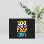 100 Tage Cray Cray 100. Schullehrer Postkarte (Stehend Vorderseite)