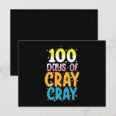 100 Tage Cray Cray 100. Schullehrer Postkarte (Vorne/Hinten)