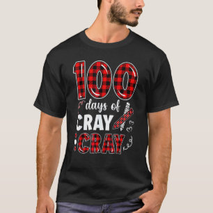 100 Tage Cray Cray Kariert Lehrer Leben 100. Tag V T-Shirt
