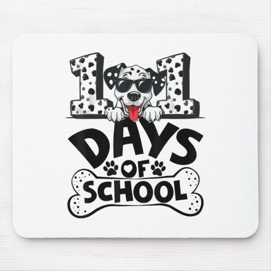 100 Tage Dalmatiner Hunde Junge Kind 100. Mousepad (Vorne)
